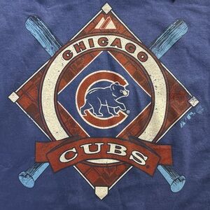 NWT Majestic Athletic Men's Blue T-shirt Chicago Cubs Sz M MLB BASEBALL